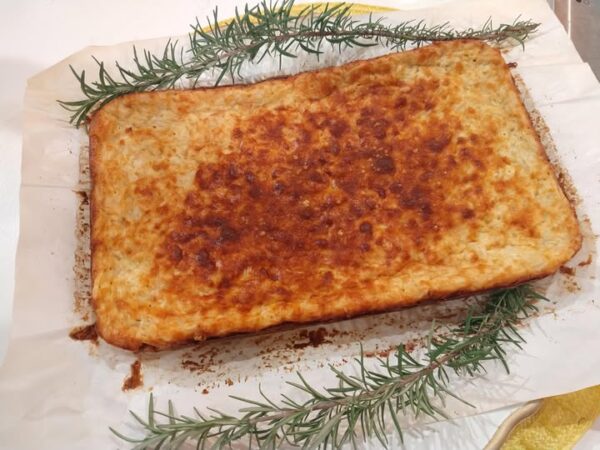 Kigel o Kugel de Cebollas y Queso